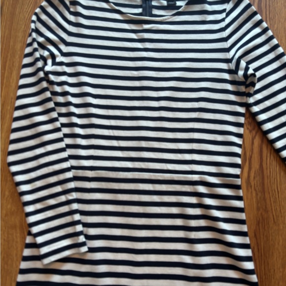 J Crew Classic Maxi blue and cream dress - Picture 3 of 14